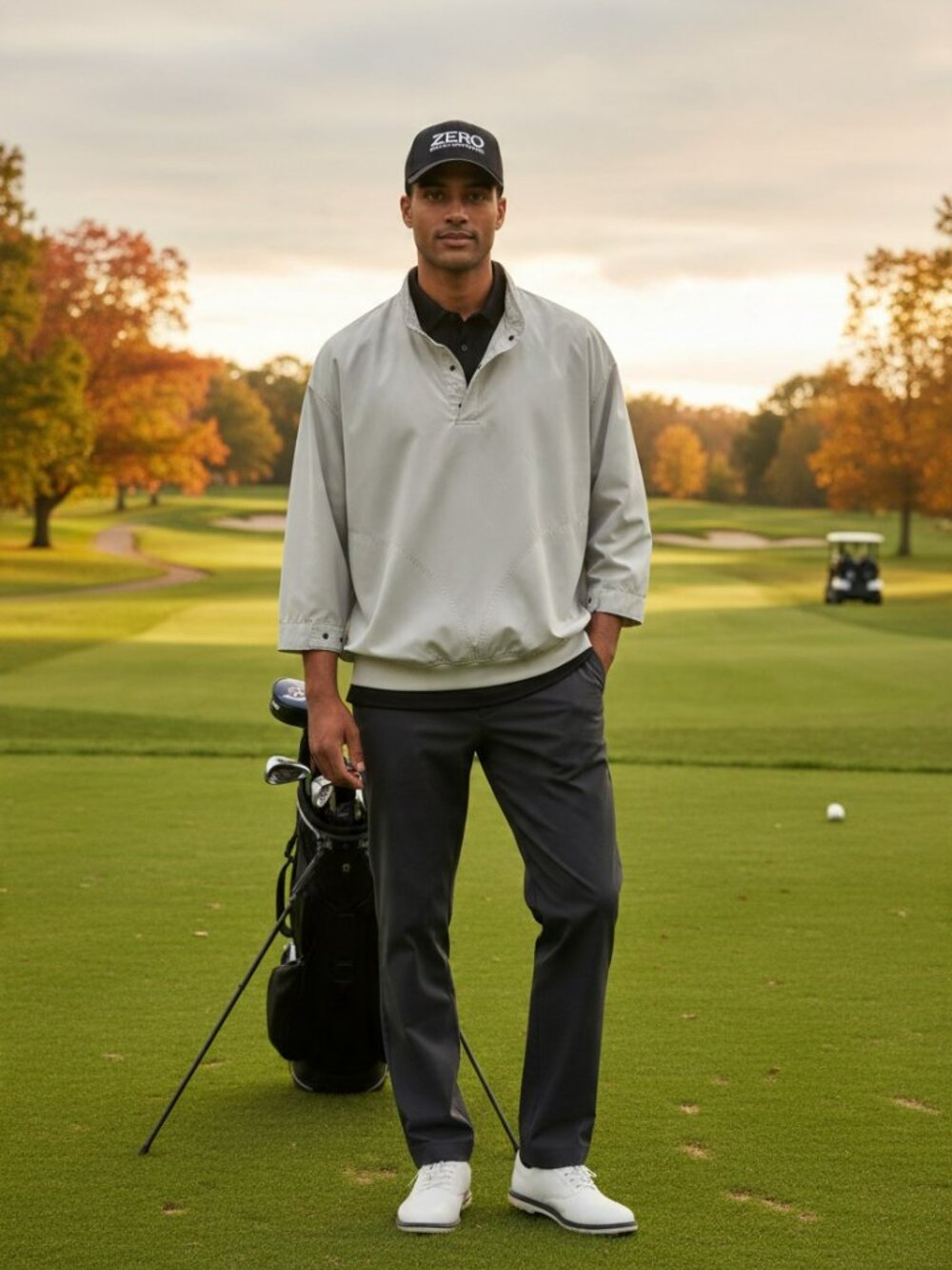 Zero Restriction Seascape Golf Pullover Light Beige Jacket XL USA